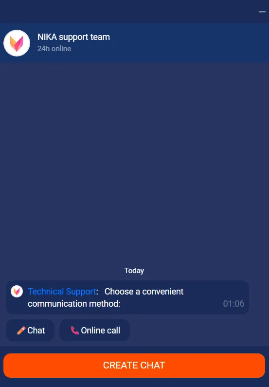 Nika Casino customer support and help center